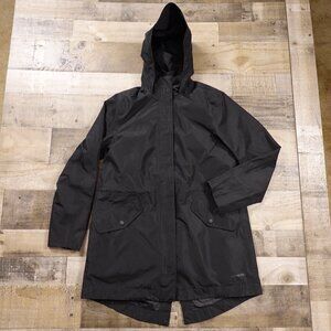 Lands’ End 3-in-1 Parka with Quilted Liner Vest Women’s Small Black